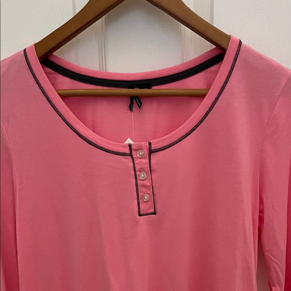 Kensie NWT Pink Long Sleeve Tee Size M - Picture 2 of 4